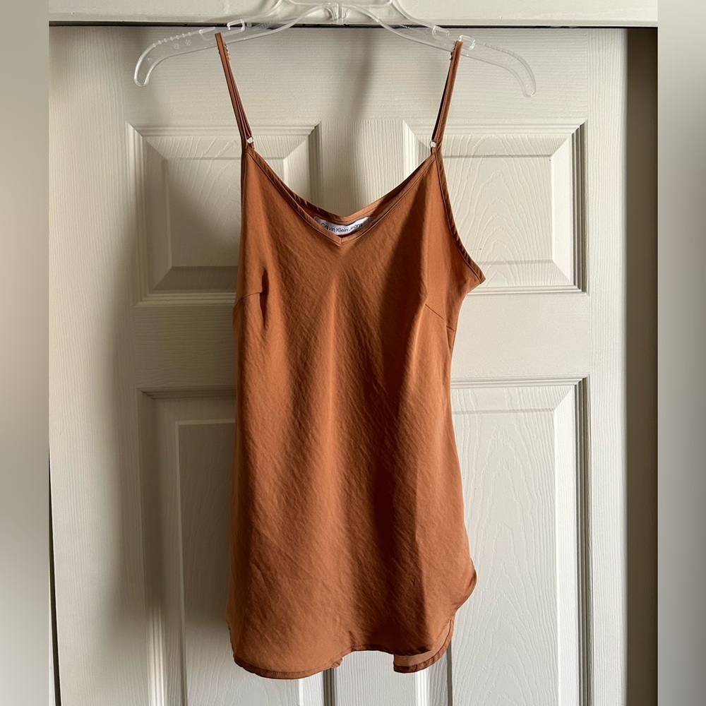 Calvin Klein Jeans Rust Satin Camisole